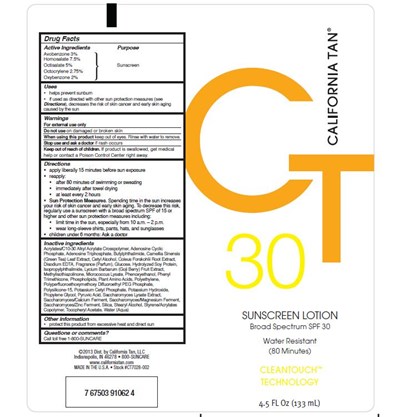 Principle Display Panel (California Tan Spf 30 Sunscreen Lotion)
